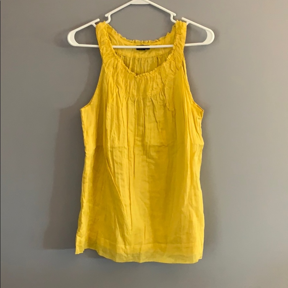 Yellow sleeveless top